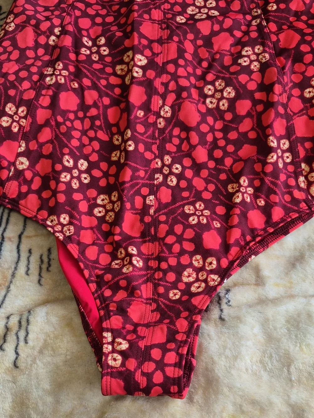 Ulla Johnson Positano Maillot One Piece Swimsuit Size L Coral NWT